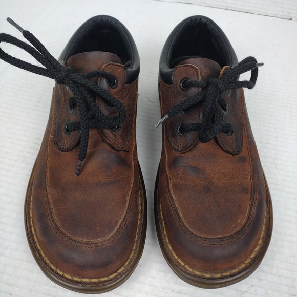 Vintage Doc Martens 1461 Leather Shoes 7 Made In England Oxford Brown Y2K 90\'s main image 12